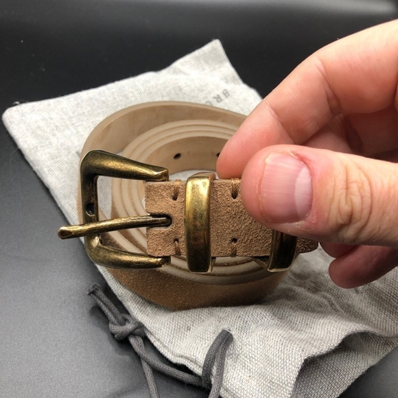 Brunello Cucinelli Light Tan Suede Belt - Picture 4 of 4